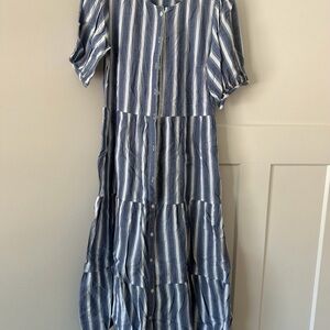 Old Navy Navy and White Striped Dress